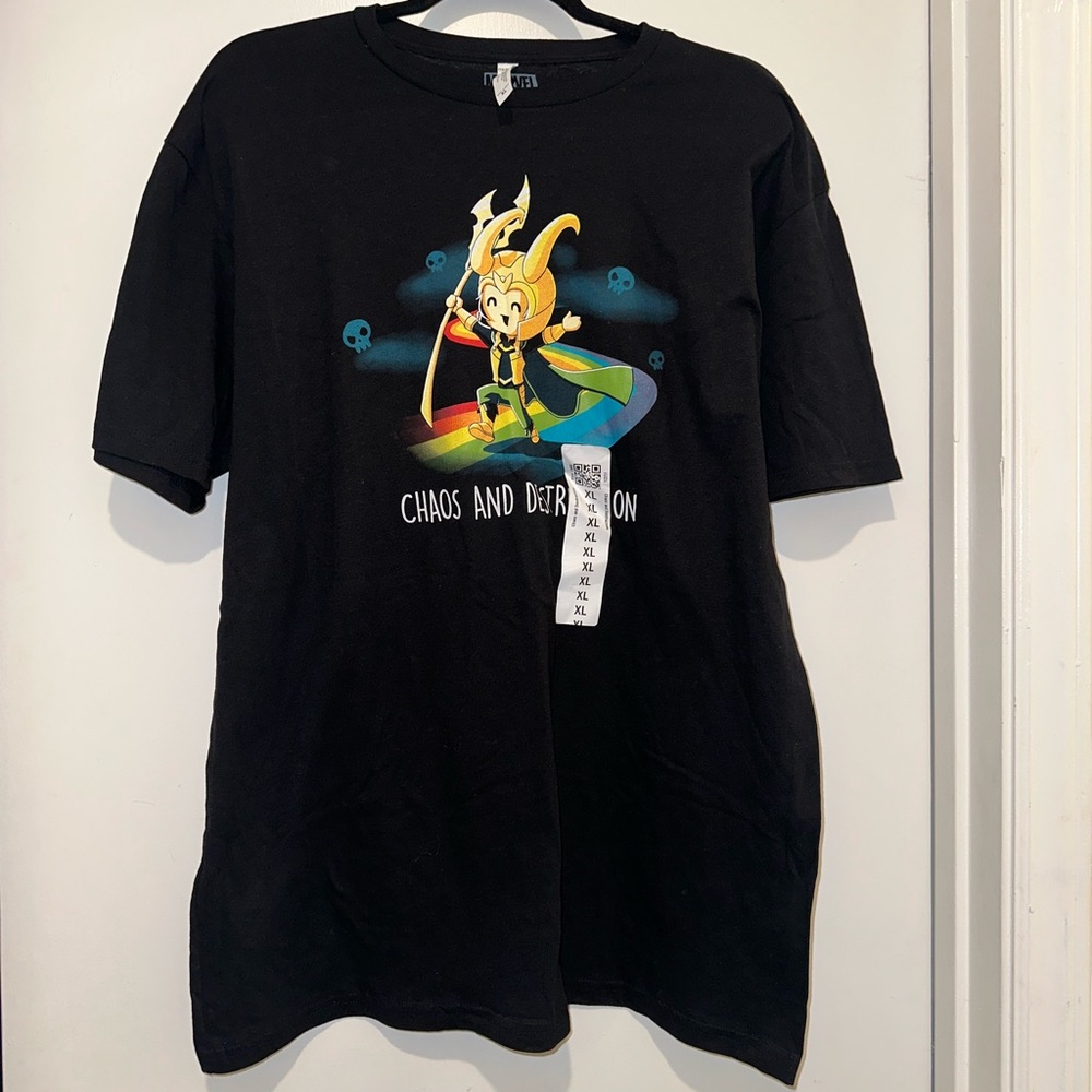 Marvel Black Short Sleeve Tee with Graphic Design